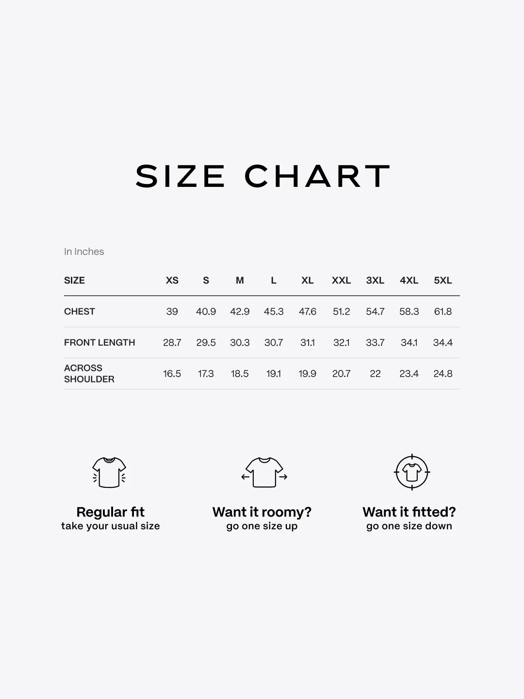 Rare Rabbit Otago Shirt size chart