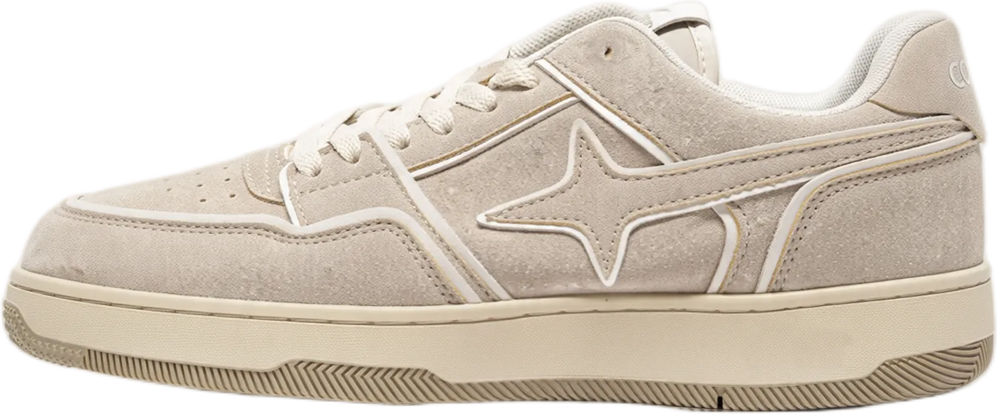 Suede Low Sneakers in Oatmilk