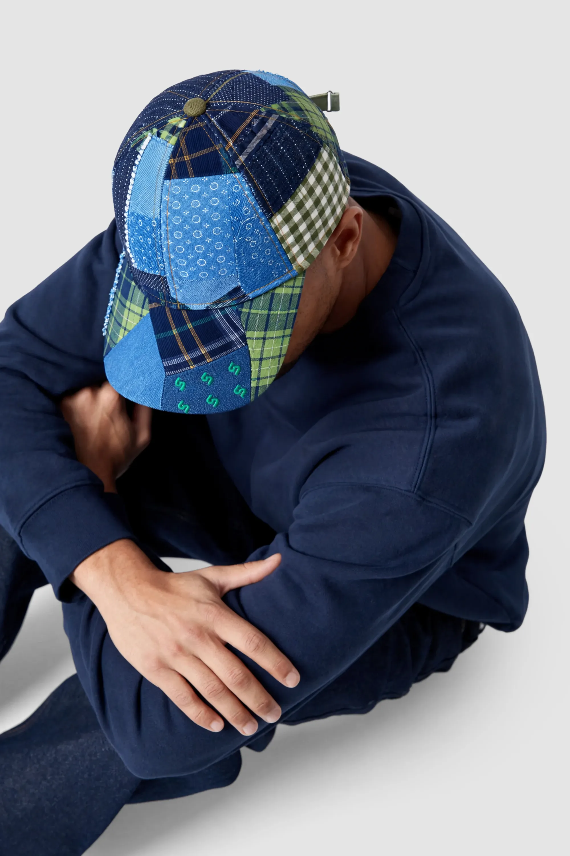 Denim Sashiko Cap